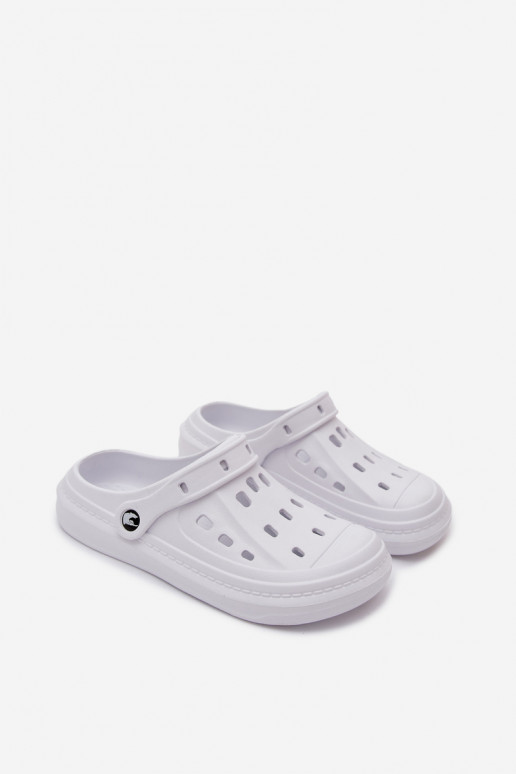 Men's lightweight white slippers Route