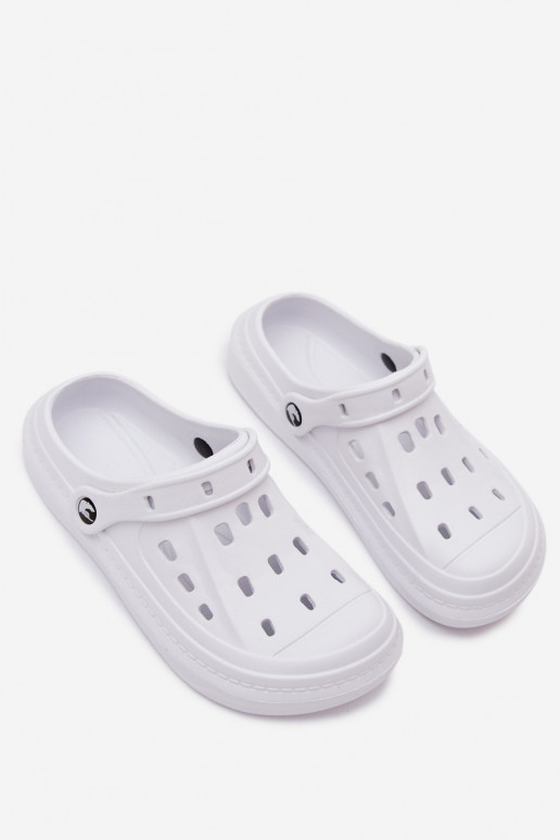 Men's lightweight white slippers Route