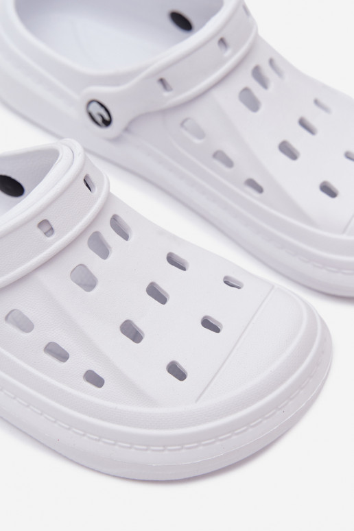 Men's lightweight white slippers Route