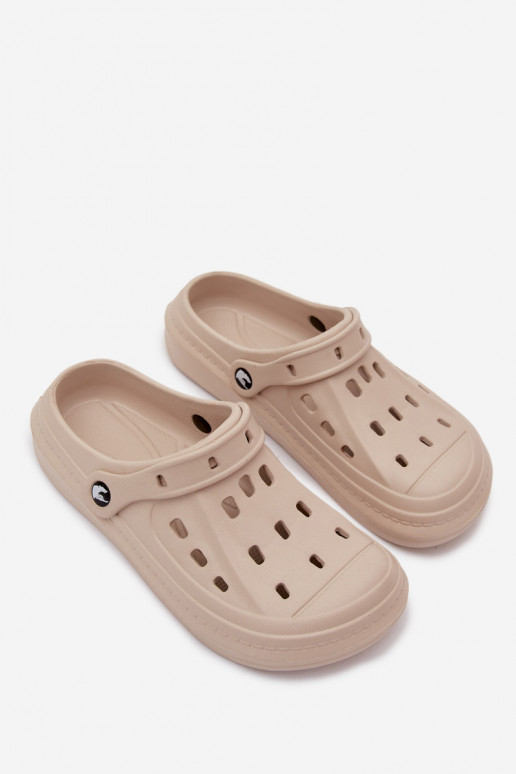 Men's lightweight sand-colored slippers Route