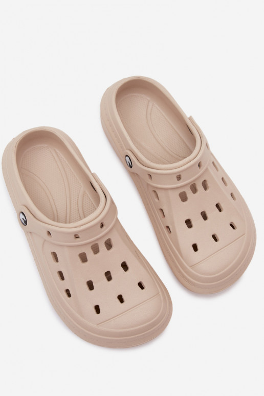 Men's lightweight sand-colored slippers Route