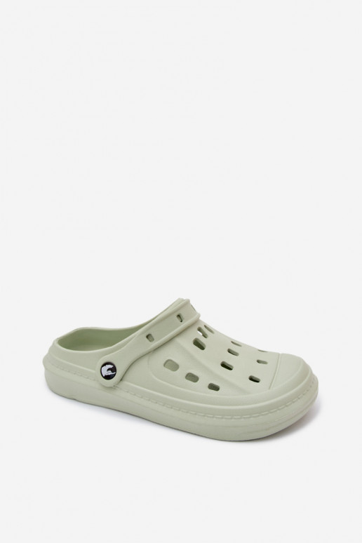 Men's lightweight pastel green slippers Route