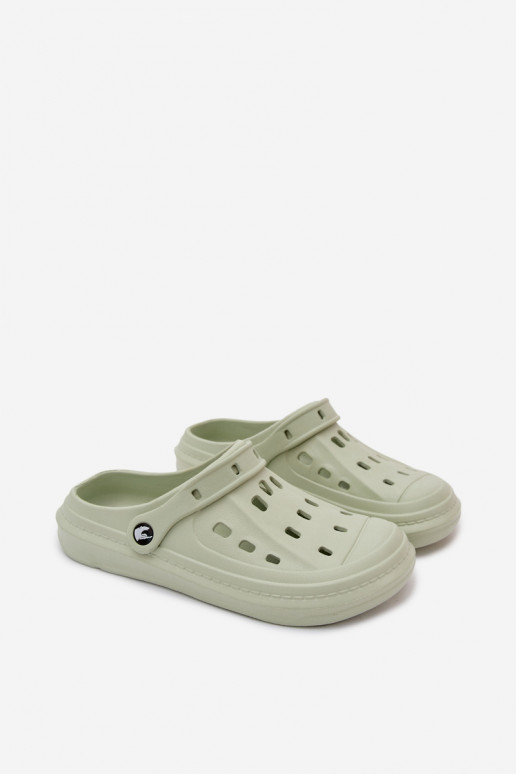 Men's lightweight pastel green slippers Route