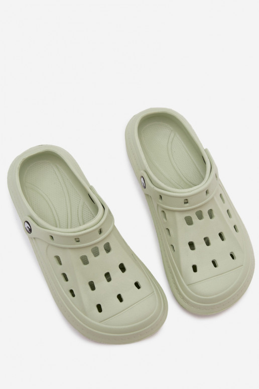 Men's lightweight pastel green slippers Route