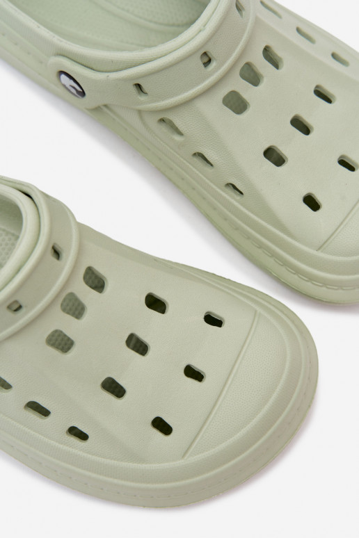 Men's lightweight pastel green slippers Route