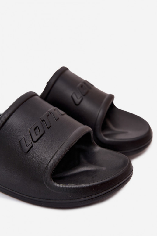 Men's lightweight black slippers Lotto 2400521U SPLISH OC