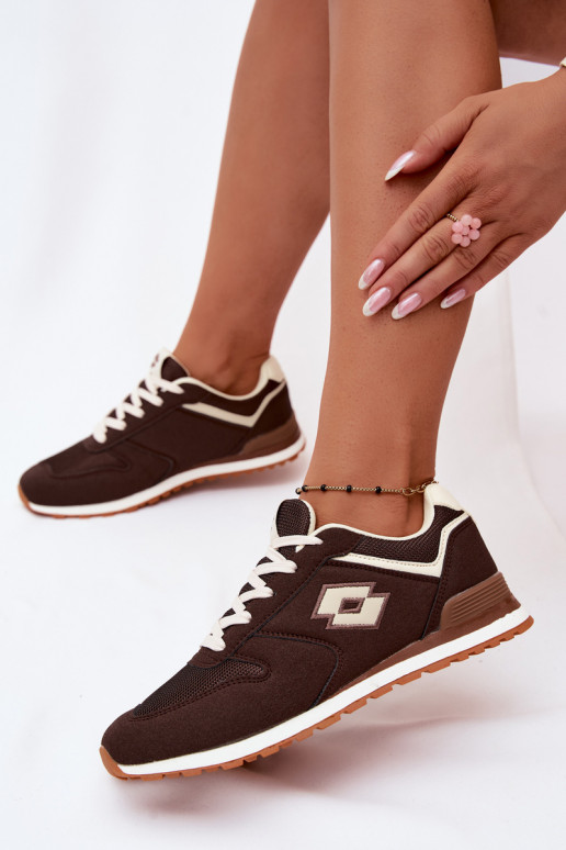 Women's chocolate-colored sneakers LOTTO 2401850U EPICAN