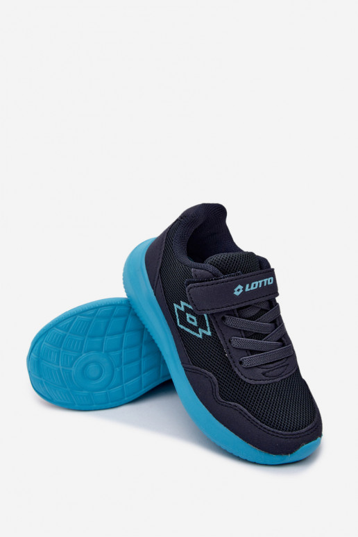 Children's sneakers with Velcro LOTTO 2600002K CONNEECT dark blue