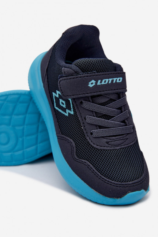 Dziecięce sneakersy na rzepy LOTTO 2600002K CONNEECT ciemnoniebieskie