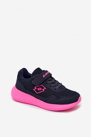 Children's sneakers with Velcro LOTTO 2600002K CONNEECT blue-pink