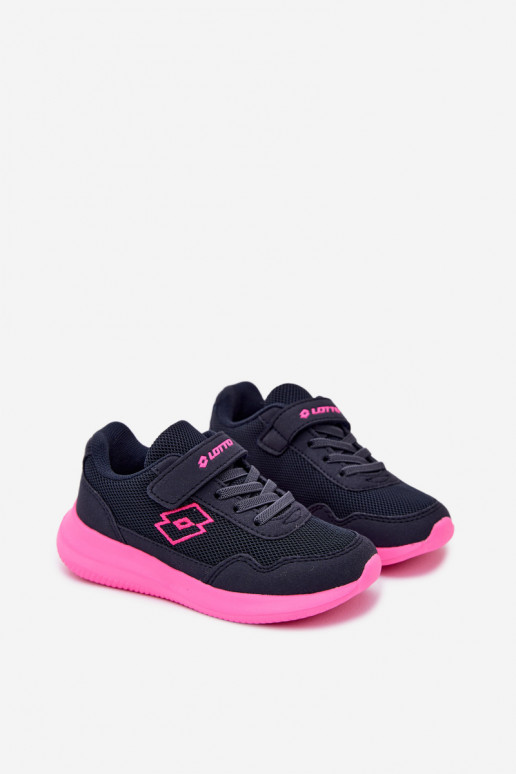 Children's sneakers with Velcro LOTTO 2600002K CONNEECT blue-pink