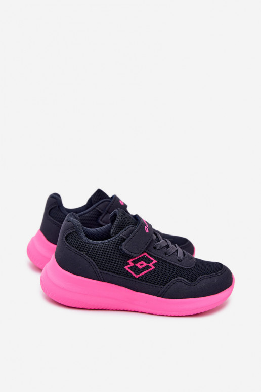 Children's sneakers with Velcro LOTTO 2600002K CONNEECT blue-pink