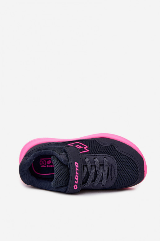 Dziecięce sneakersy na rzepy LOTTO 2600002K CONNEECT niebiesko-różowe
