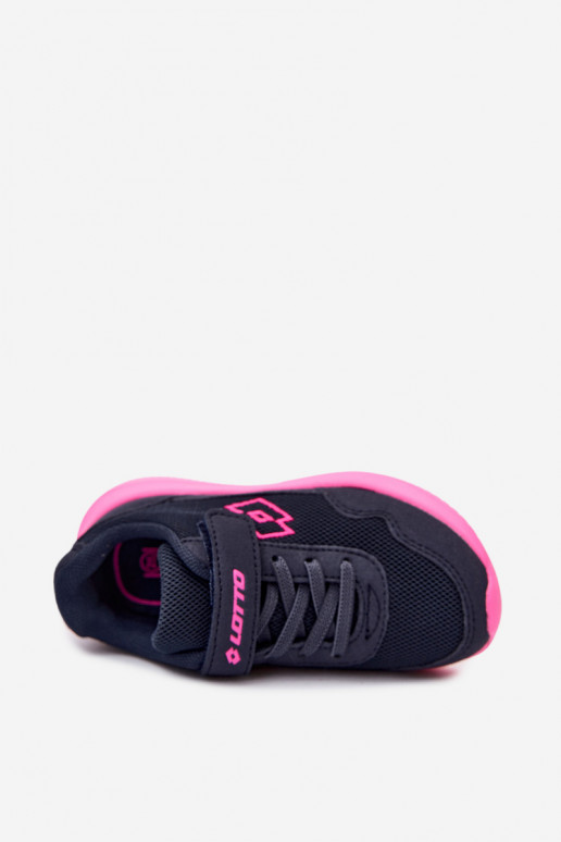 Children's sneakers with Velcro LOTTO 2600002K CONNEECT blue-pink