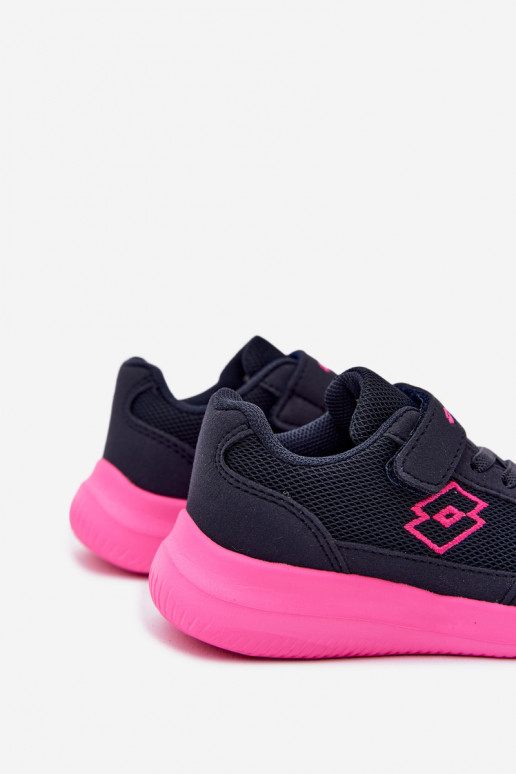 Children's sneakers with Velcro LOTTO 2600002K CONNEECT blue-pink