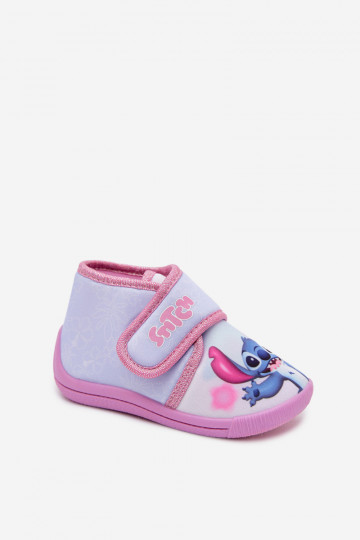 Dziecięce klapki na rzepy STITCH różowe