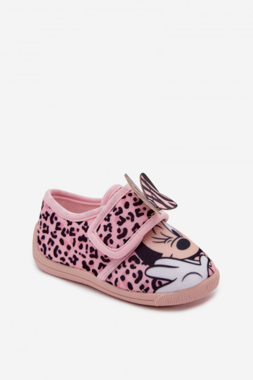 Children's slippers with Velcro MINNIE MOUSE pink