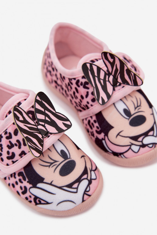 Children's slippers with Velcro MINNIE MOUSE pink