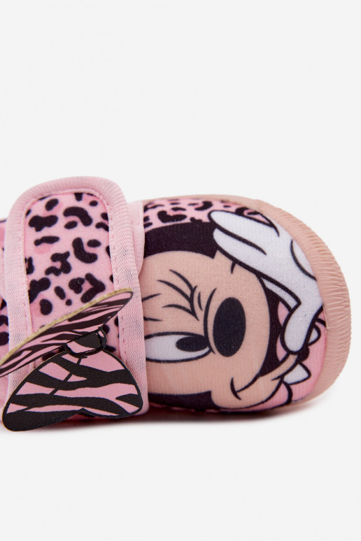 Dziecięce klapki na rzepy MINNIE MOUSE różowe