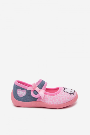 Dziecięce klapki na rzepy HELLO KITTY różowe 2