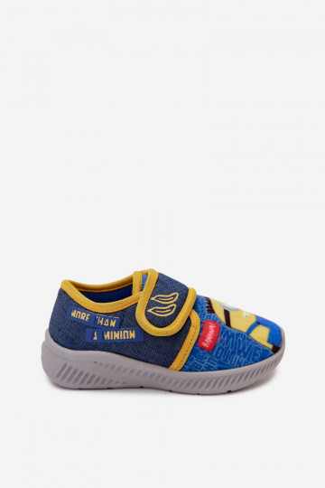 Vaikiškos šlepetės Minionki žydros-geltonos spalvos 2