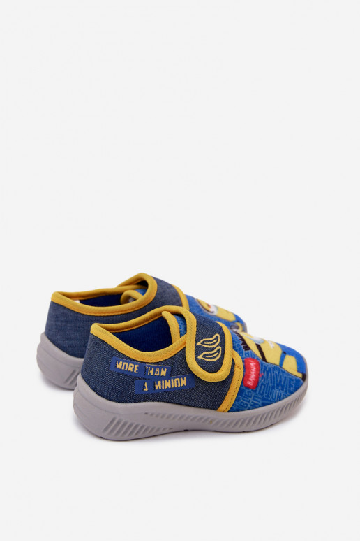 Children's slippers Minions blue-yellow