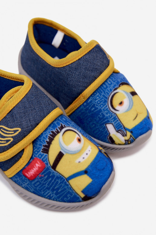 Dziecięce klapki Minionki niebiesko-żółte