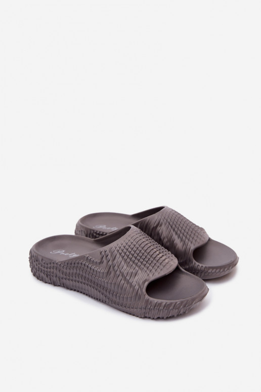 Men's gray lightweight slippers Hilda
