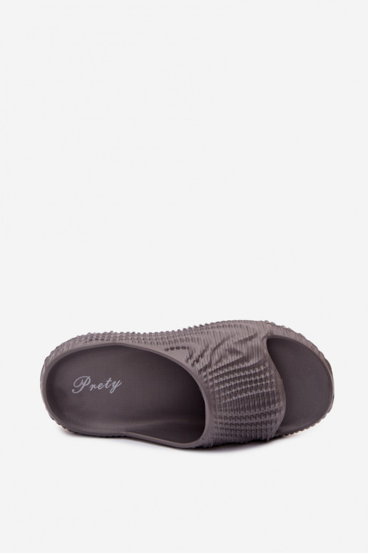 Men's gray lightweight slippers Hilda