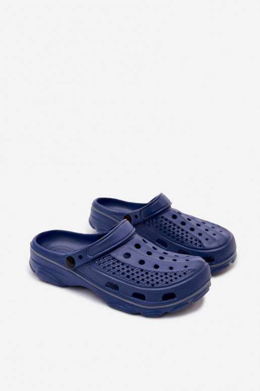 Light Dark Blue Clogs for Men Landry