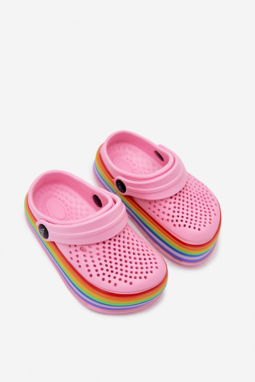 Light Pink Kids' Clogs with Straps Tansy
