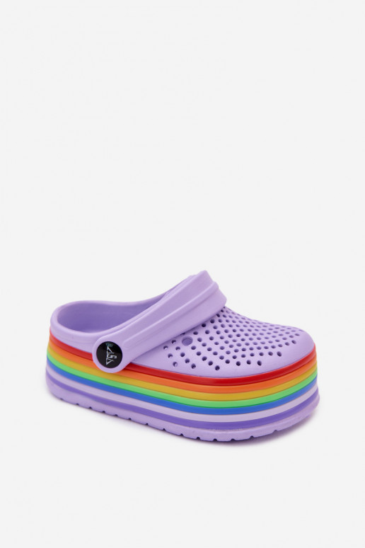 Light Purple Kids' Clogs with Straps Tansy