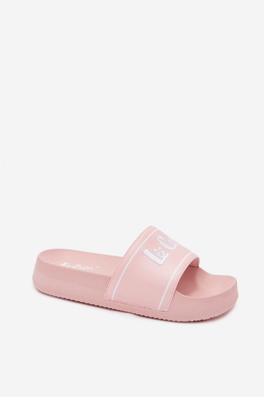 Women's pink slippers with platform Lee Cooper