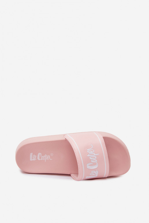 Women's pink slippers with platform Lee Cooper