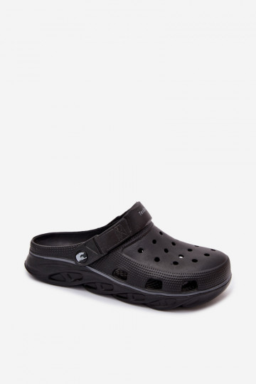 Men's lightweight black slippers Leoniel
