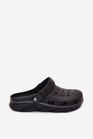 Men's lightweight black slippers Leoniel 2