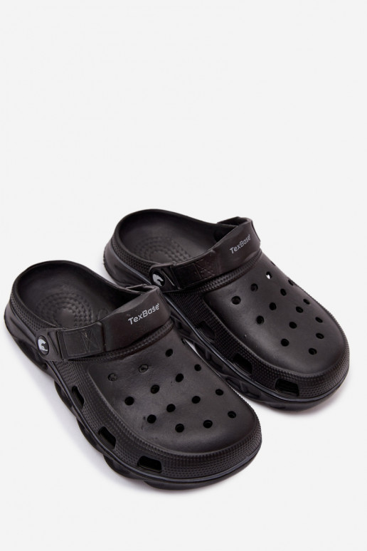 Men's lightweight black slippers Leoniel