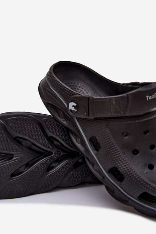 Men's lightweight black slippers Leoniel