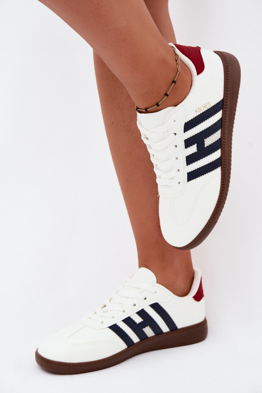 Men's white sneakers with straps Chrissy