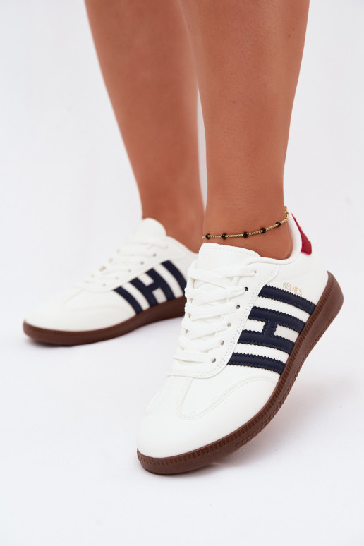 Men's white sneakers with straps Chrissy
