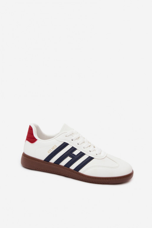 Męskie białe sneakersy z paskami Chrissy