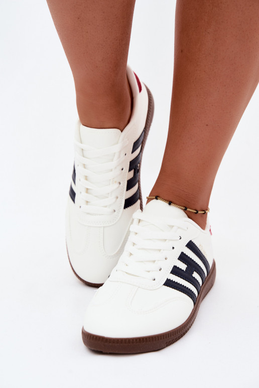Men's white sneakers with straps Chrissy