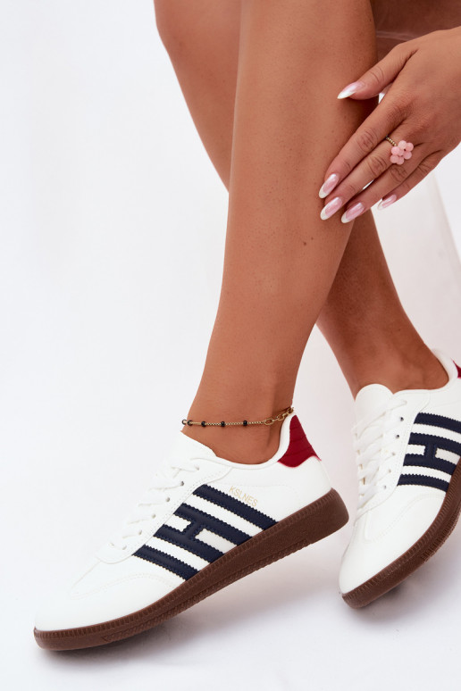 Men's white sneakers with straps Chrissy