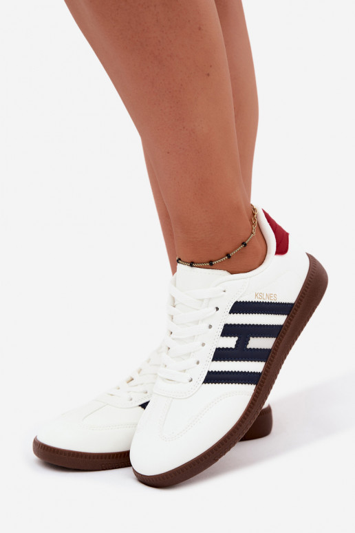 Męskie białe sneakersy z paskami Chrissy