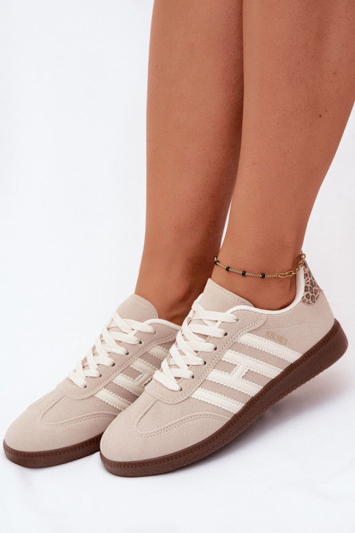 Men's sand-colored sneakers with straps Chrissy