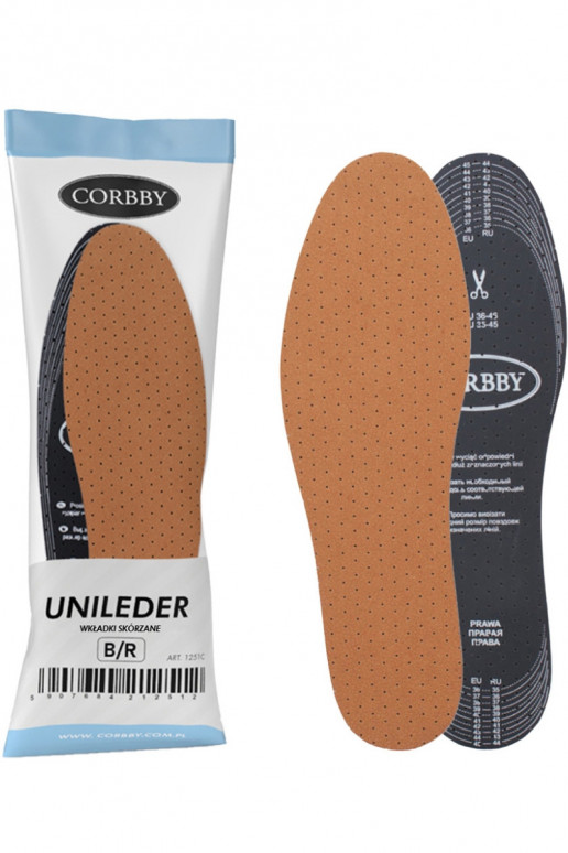 CORBBY UNILEDER leather universal insoles