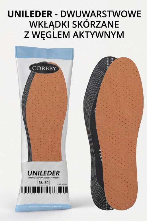 CORBBY UNILEDER leather universal insoles