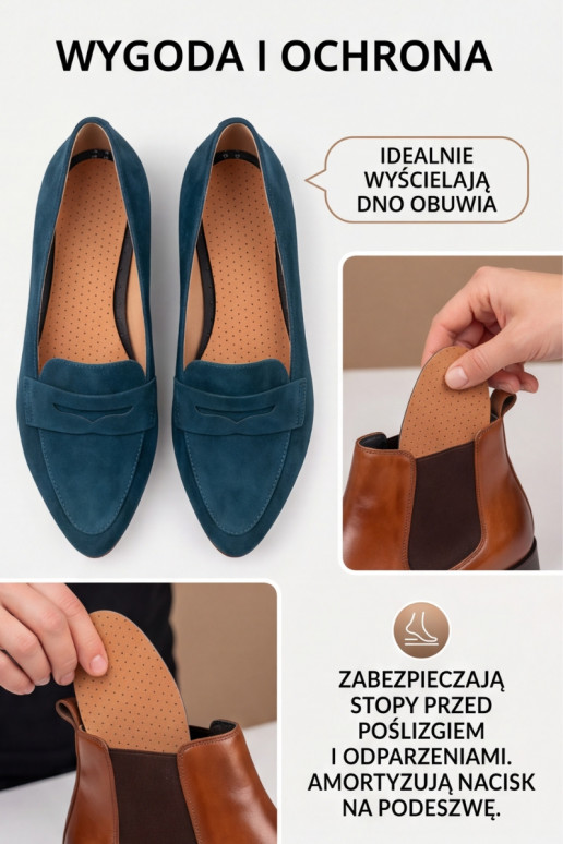 CORBBY UNILEDER leather universal insoles