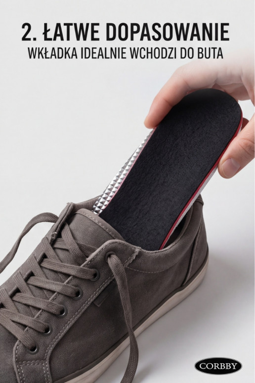 Corbby ALU BLACK triple-layer insoles with aluminum foil
