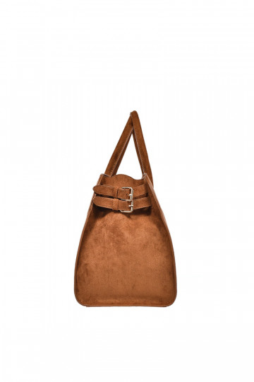 Women's Shopper Bag Made Of Eco Suede Big Star SS574008 Brown 2